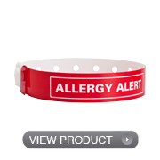Poly Narrow Allergy Alert Wristbands